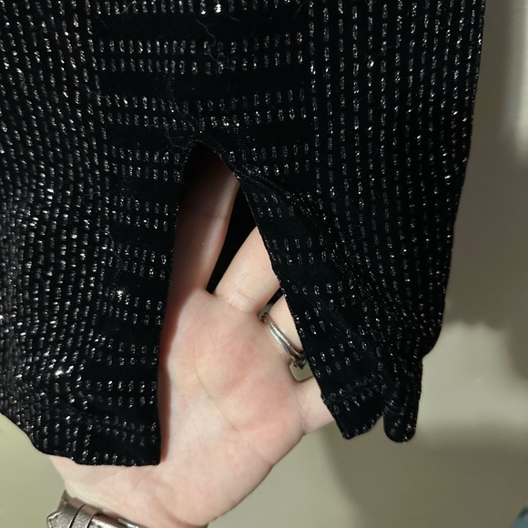 City Vibe Black Ribbed Mock Neck Long Sleeve Dress - Picture 2 of 6